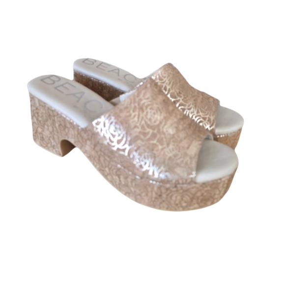 BEACH by Matisse Terry Platform Slide, specifically in "Rose Cork" SZ 10 - Picture 7 of 11